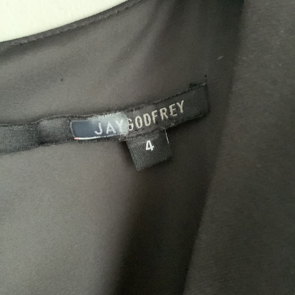 Jay Godfrey Joseph asymmetric ruffle gown black size 4n - Picture 4 of 10